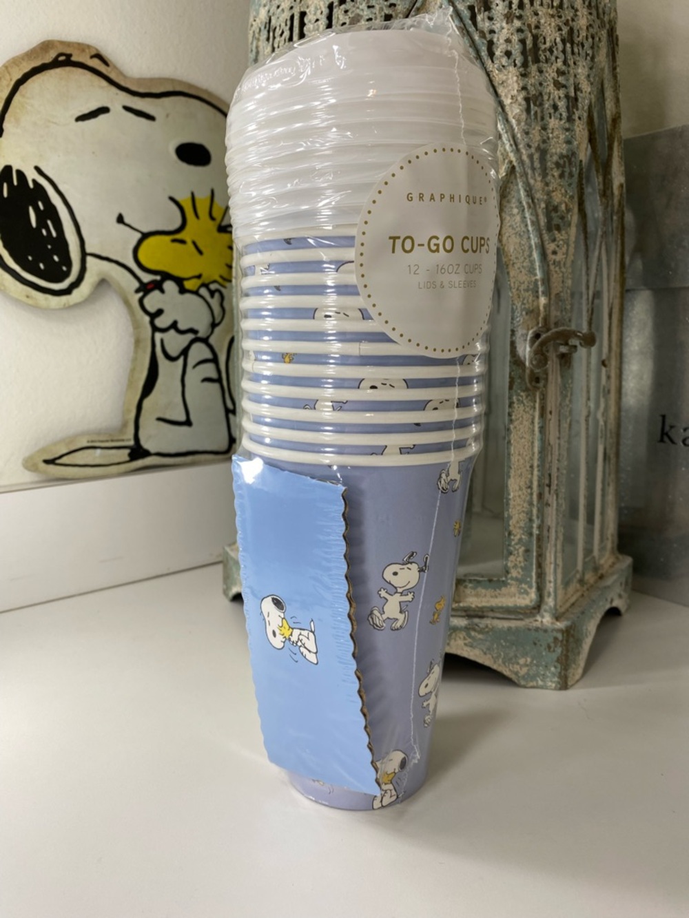 Graphique To-Go Cups - Snoopy Blue Party Cups